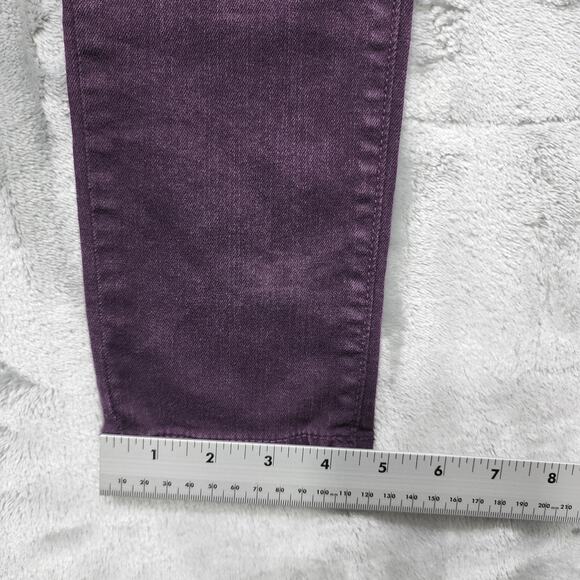 Flying Monkey Jeans Womens 26 Purple Low Rise Skinny Leg Ankle Stretch Denim - Picture 12 of 13